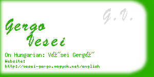 gergo vesei business card